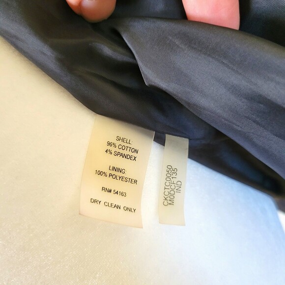 Calvin Klein Womens's Utility Jacket Cinched belted Waist full zip Size 6 - Picture 10 of 12